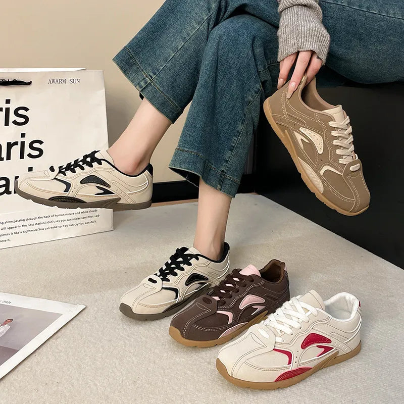 Contrast Flat Sneakers