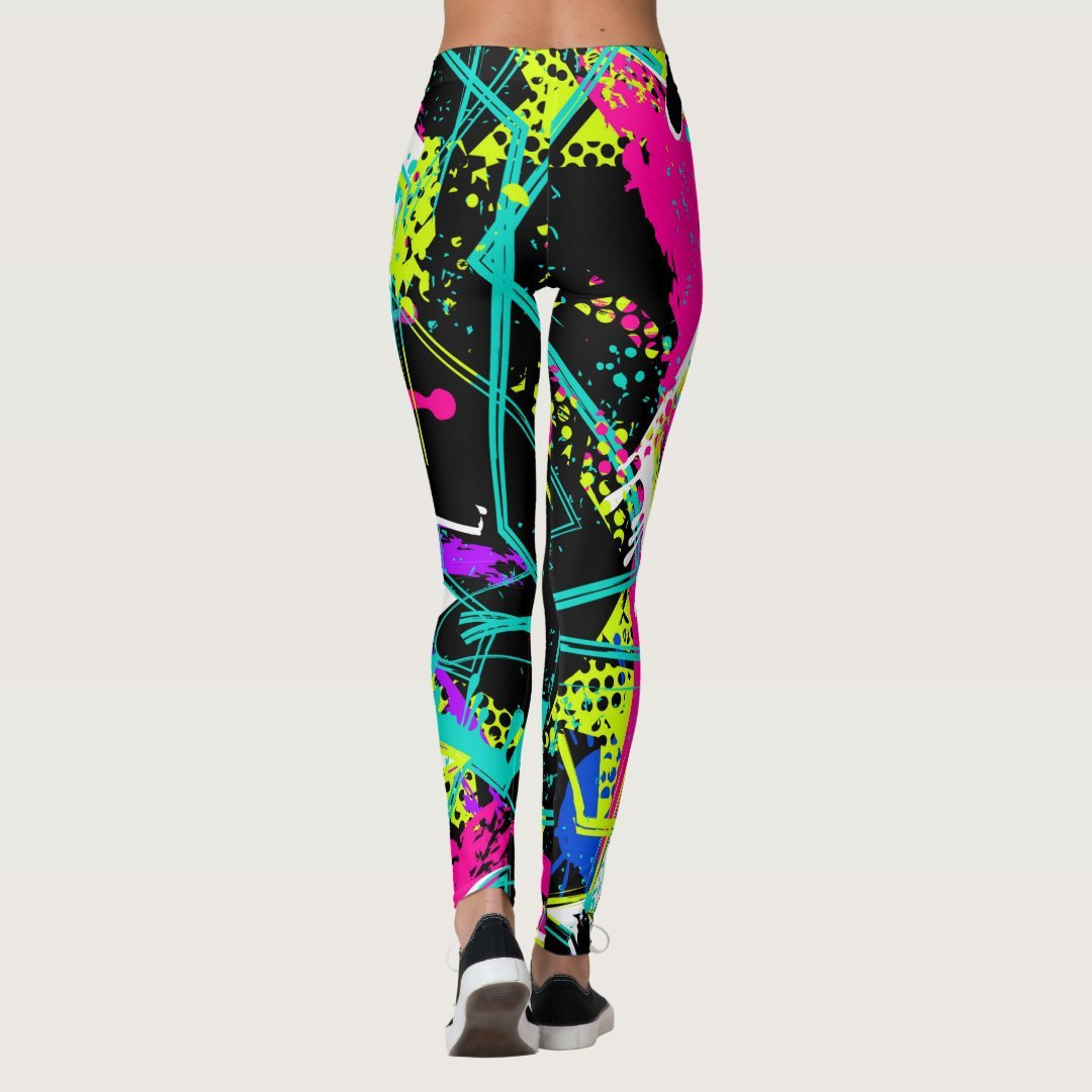 Color Graffiti Printing Trousers Plus Size