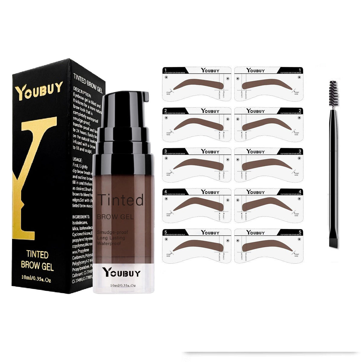 Eyebrow ointment dye waterproof quick drying natural eyebrow long-lasting travel portable set liquid eyebrow pencil ﻿