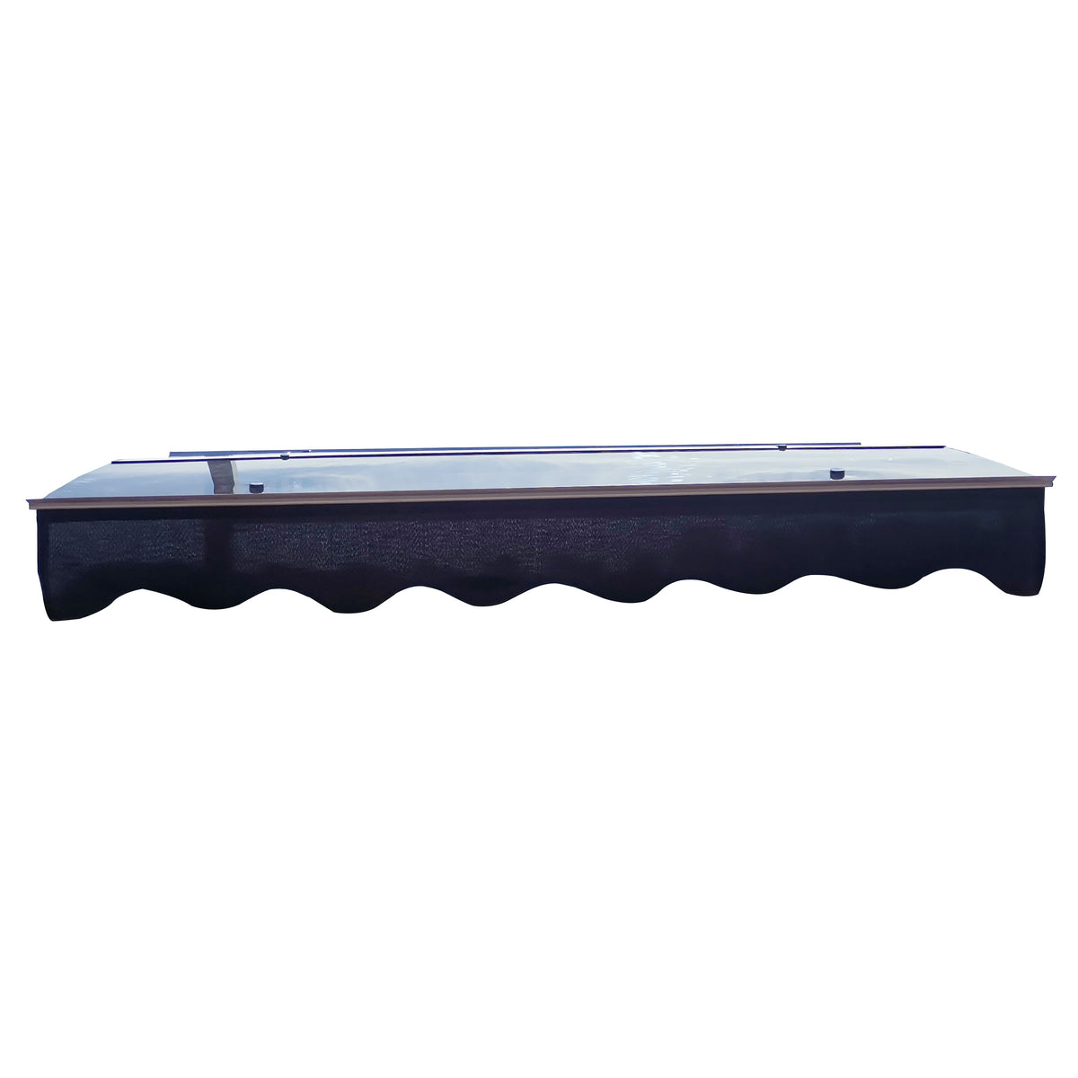 DA5934W Series Door Window Awning Canopy Made of 0.137 Inch Thick Crystal Solid Polycarbonate Sheet in size of 59" Wide x 34"