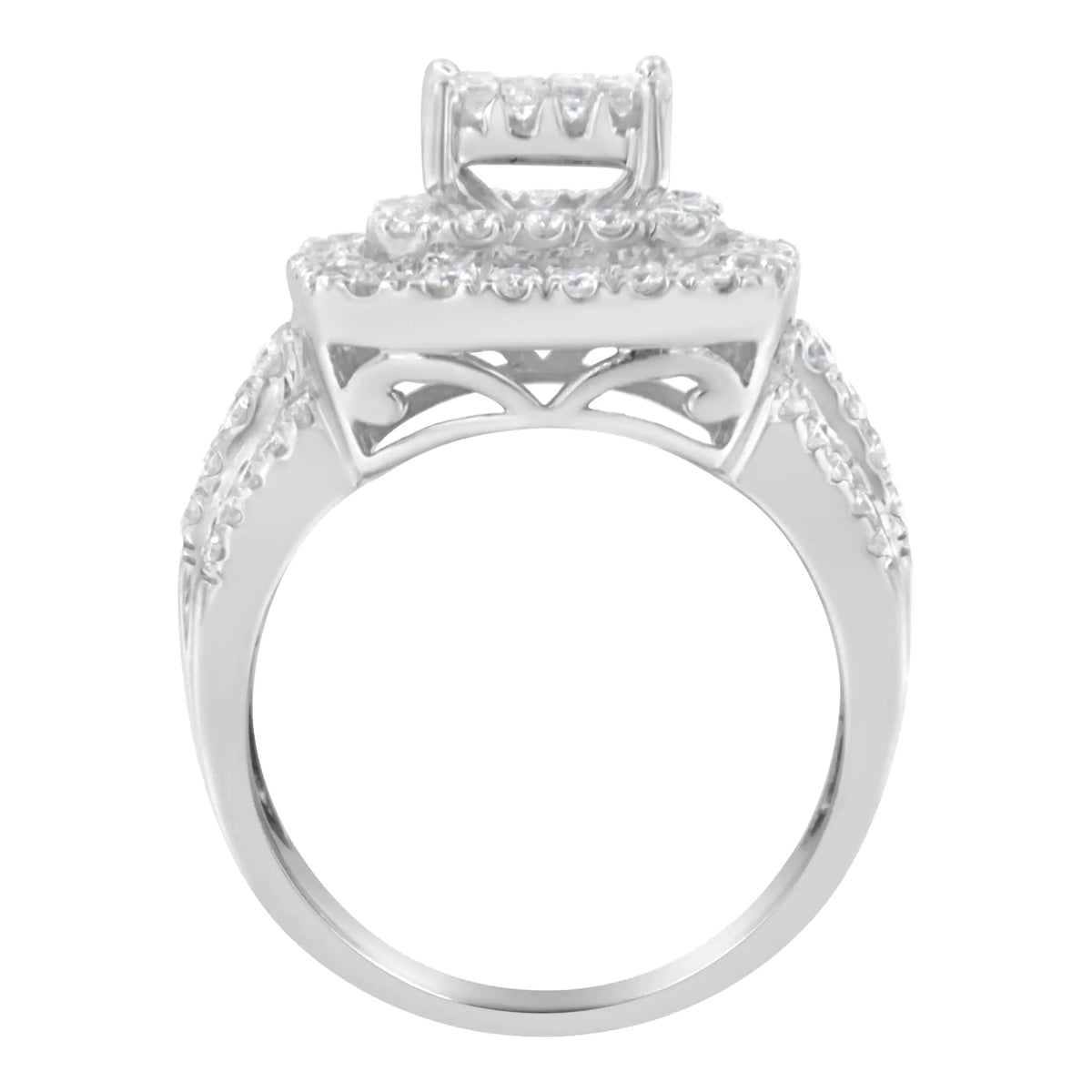 14KT White Gold Diamond Cocktail Ring