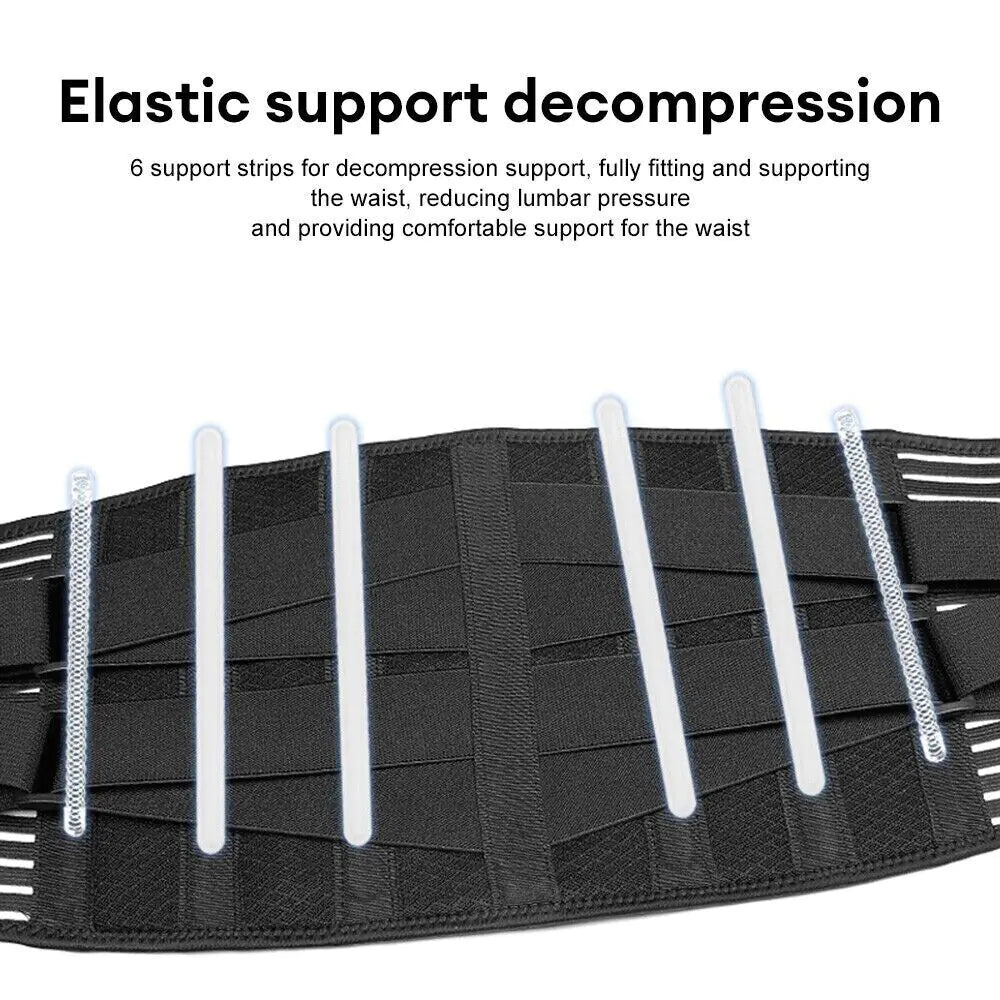 Adjustable Lower Back Brace Lumbar Support Waist Belt Men Pain