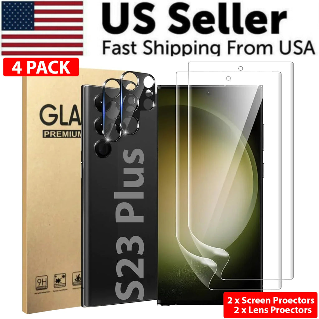 Tempered Glass Screen Protector Lens Hydrogel Samsung S23 S22