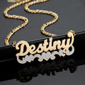English Name Necklace Stainless Steel DIY Double Layer