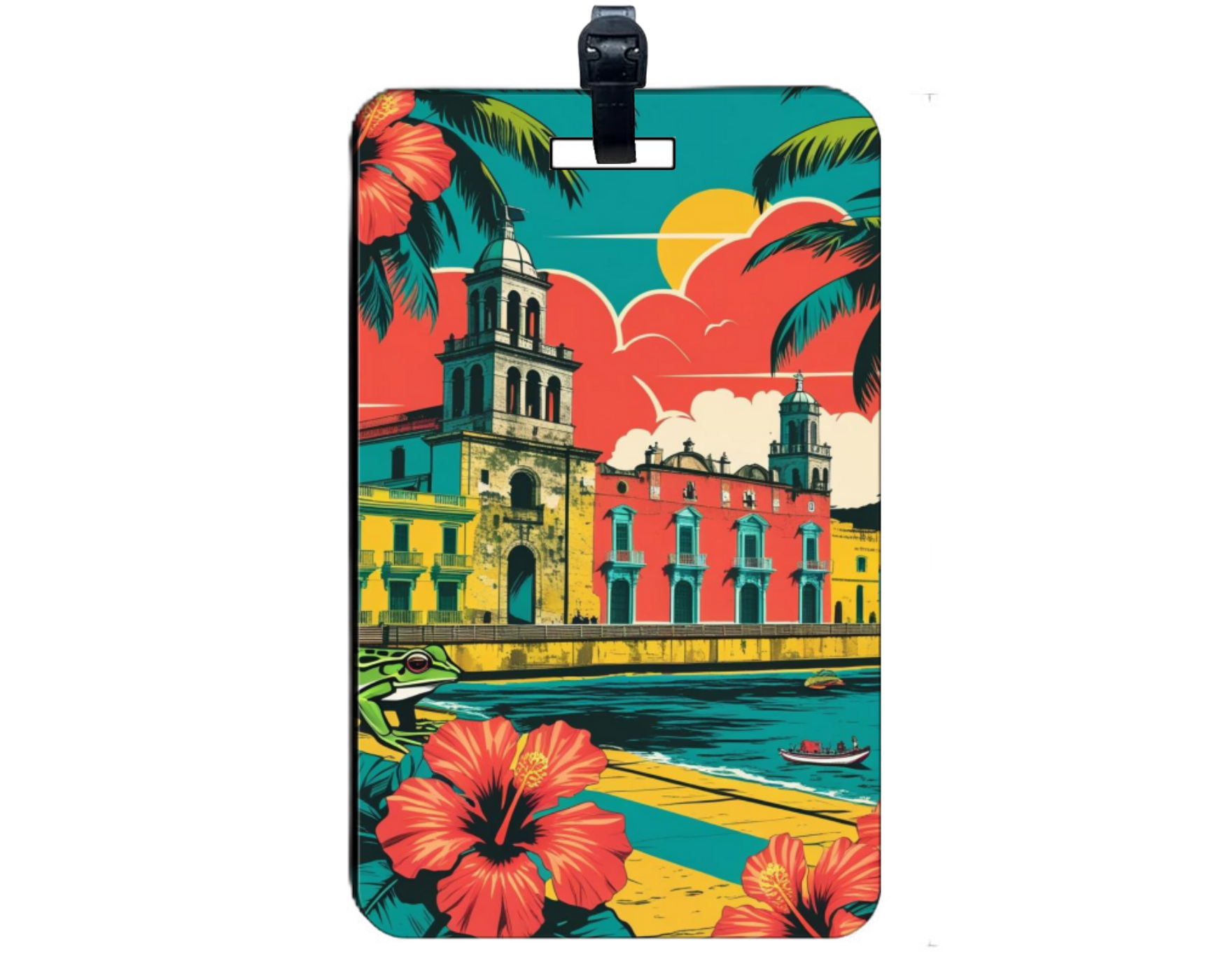 Pop-Art Viejo San Juan Puerto Rico Smart Luggage Tag