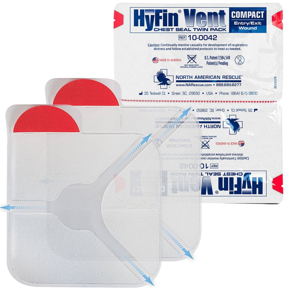 Hyfin Vent Compact Chest Seal Twin Pack, 10-0042, North American
