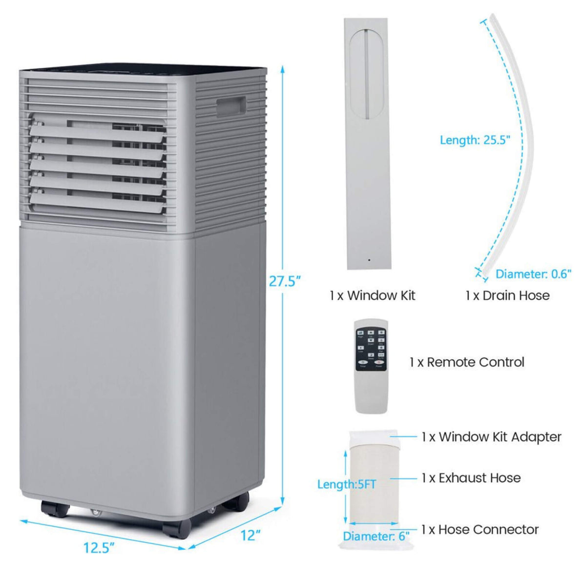 10K BTU Portable Air Conditioner with Dehumidifier