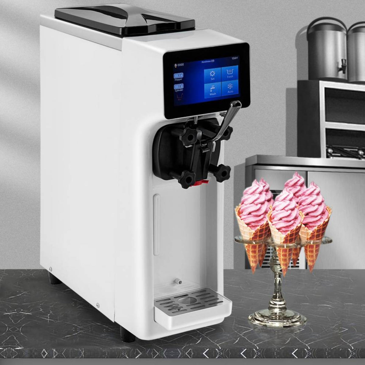 1000W Commercial 4.0L Home Soft Serve Frozen Yogurt Ice Cream