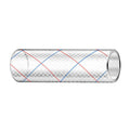 Trident Marine 5/8" x 50' Clear Reinforced PVC Hose Tubing Red  Blue Tracer