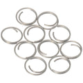 Barton Stainless Steel Large Split Rings - 14mm - 10-Pack