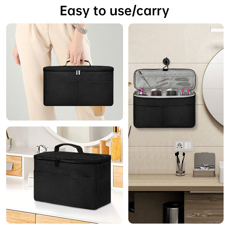 travel storage bag compatible with Dyson Airwrap Styler, a portable organizer with multi-pockets for hair curler and attachments