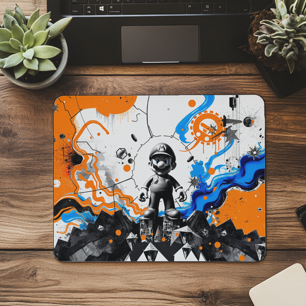 Pop Art Power-Up Mousepad - Mario Bros. Reimagined