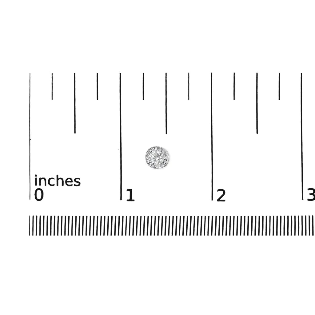 10K White Gold 1.00 Cttw Diamond Hidden Halo Stud Earring