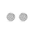 10K White Gold 1.00 Cttw Diamond Hidden Halo Stud Earring