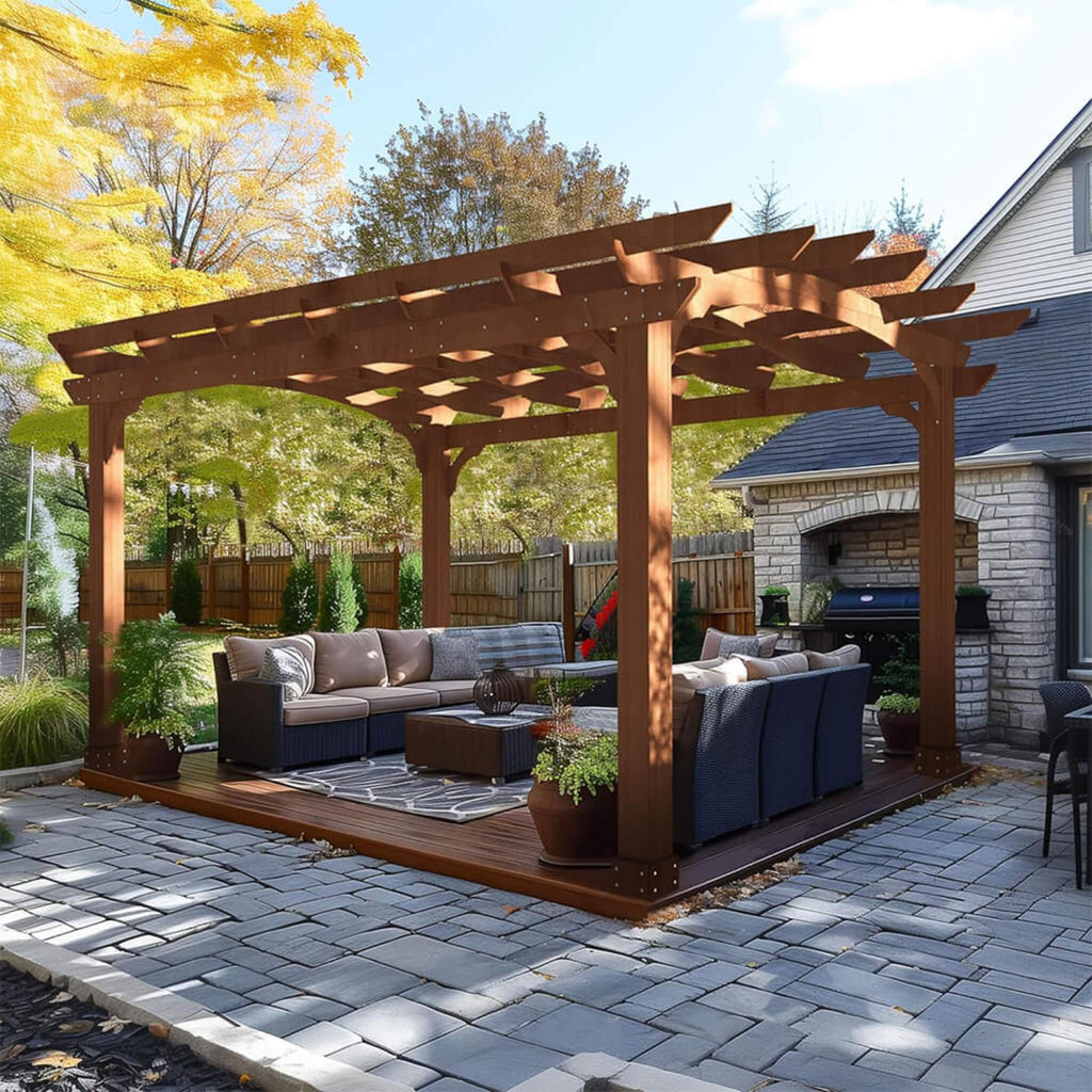 [10X12FT] Cedar Wood Gazebo Pergola