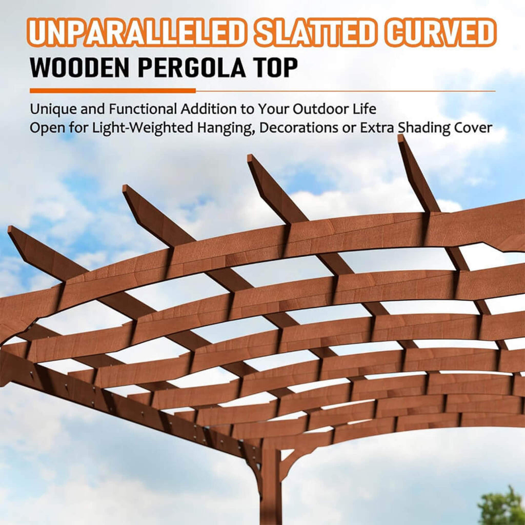 [10X12FT] Cedar Wood Gazebo Pergola