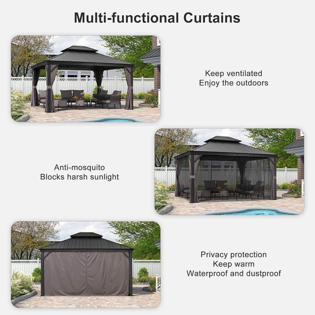 [SAK74826] 10X13FT Aluminum Gazebo