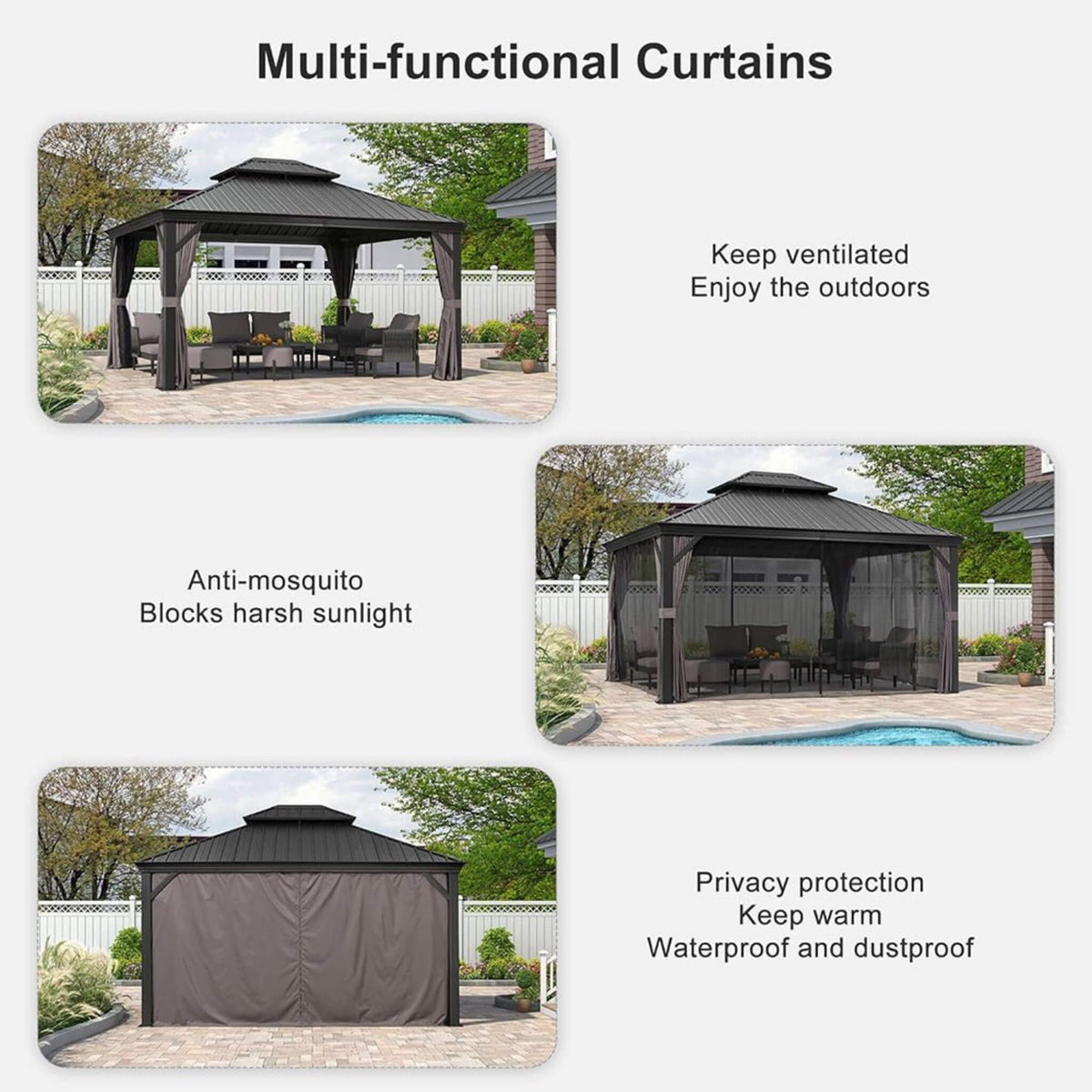 [SAK74826] 10X13FT Aluminum Gazebo