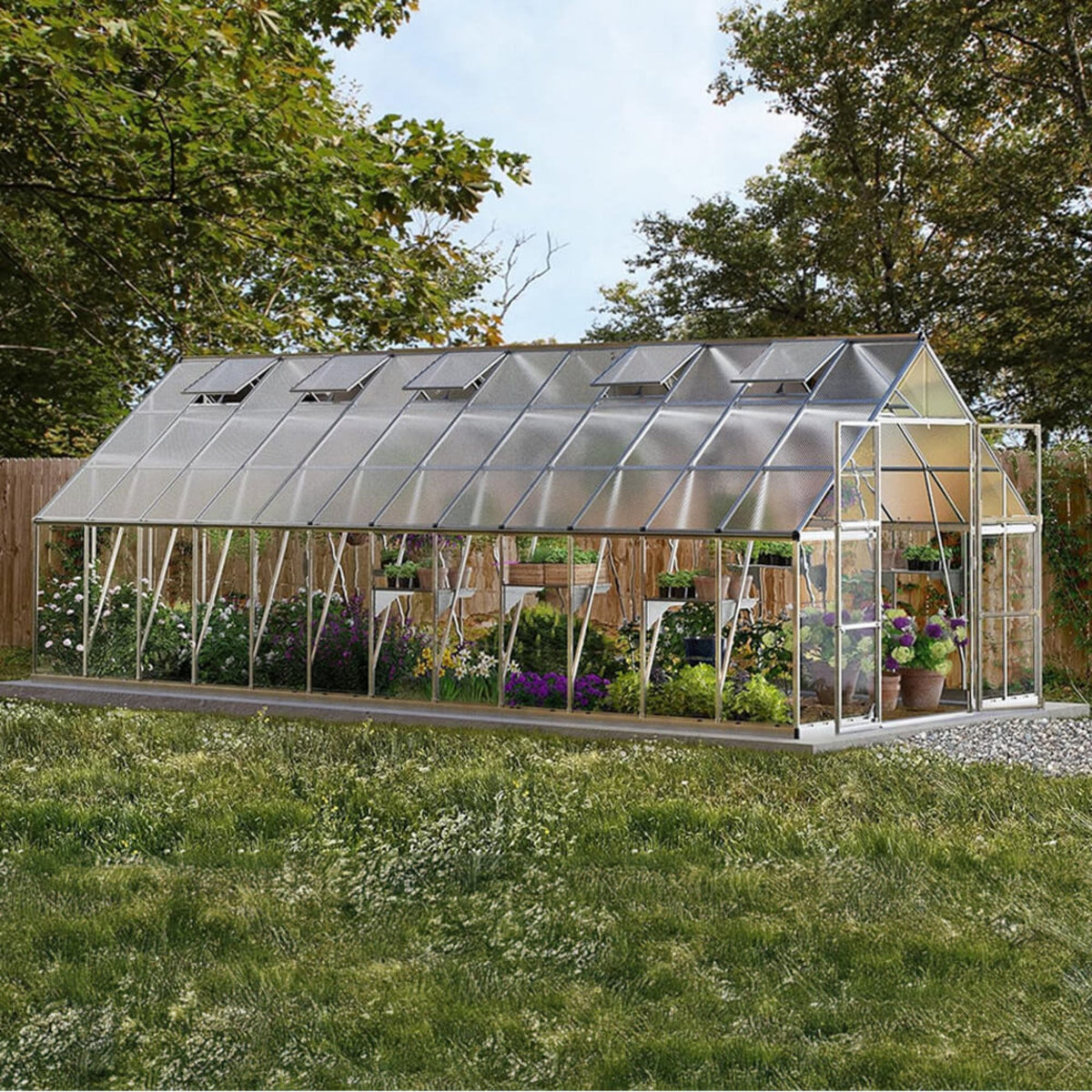 [10X24FT] Polycarbonate Greenhouse 24FT