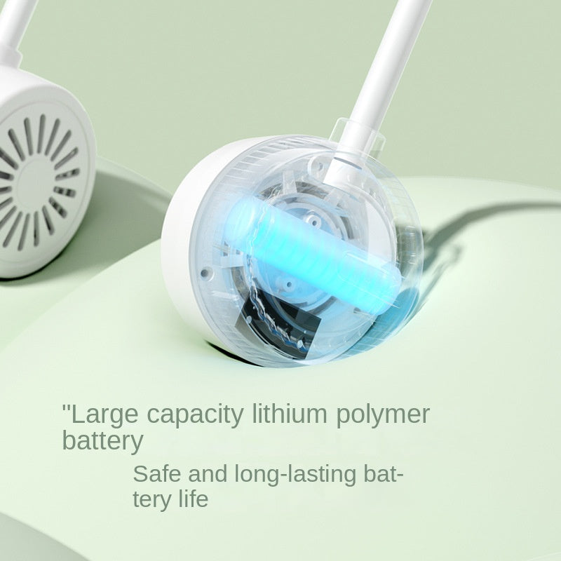 Foldable Neck Fan Portable Silent USB Charging Outdoor Sports Turbine Bladeless Mini Neck Fan