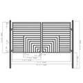 [12-18FT] Steel Dual-Swing Driveway Gate