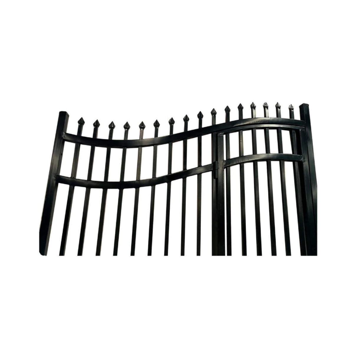 [12-18FT] Steel Dual-Swing Driveway Gate