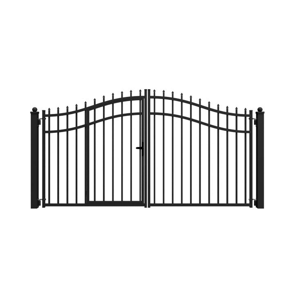 [12-18FT] Steel Dual-Swing Driveway Gate