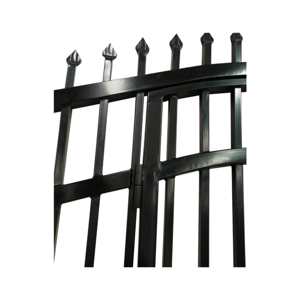 [12-18FT] Steel Dual-Swing Driveway Gate