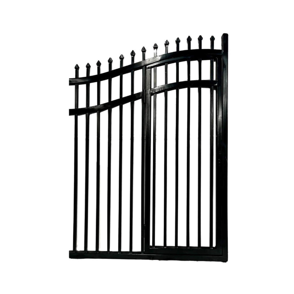 [12-18FT] Steel Dual-Swing Driveway Gate