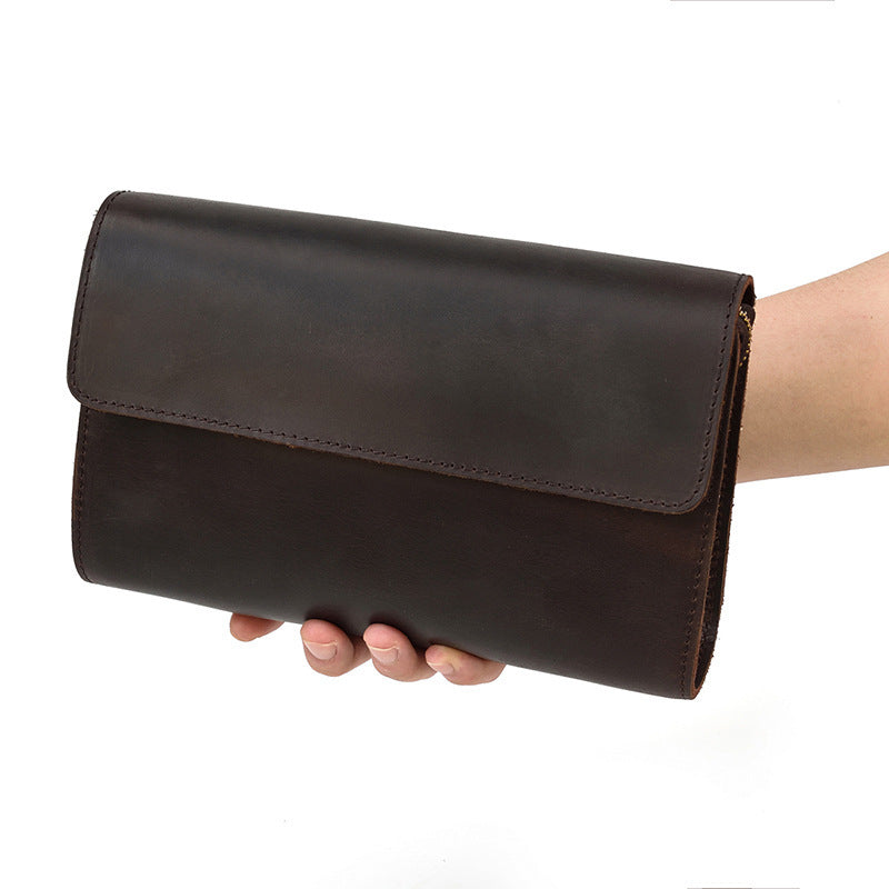 Retro Crazy Horse Leather Men's Wallet