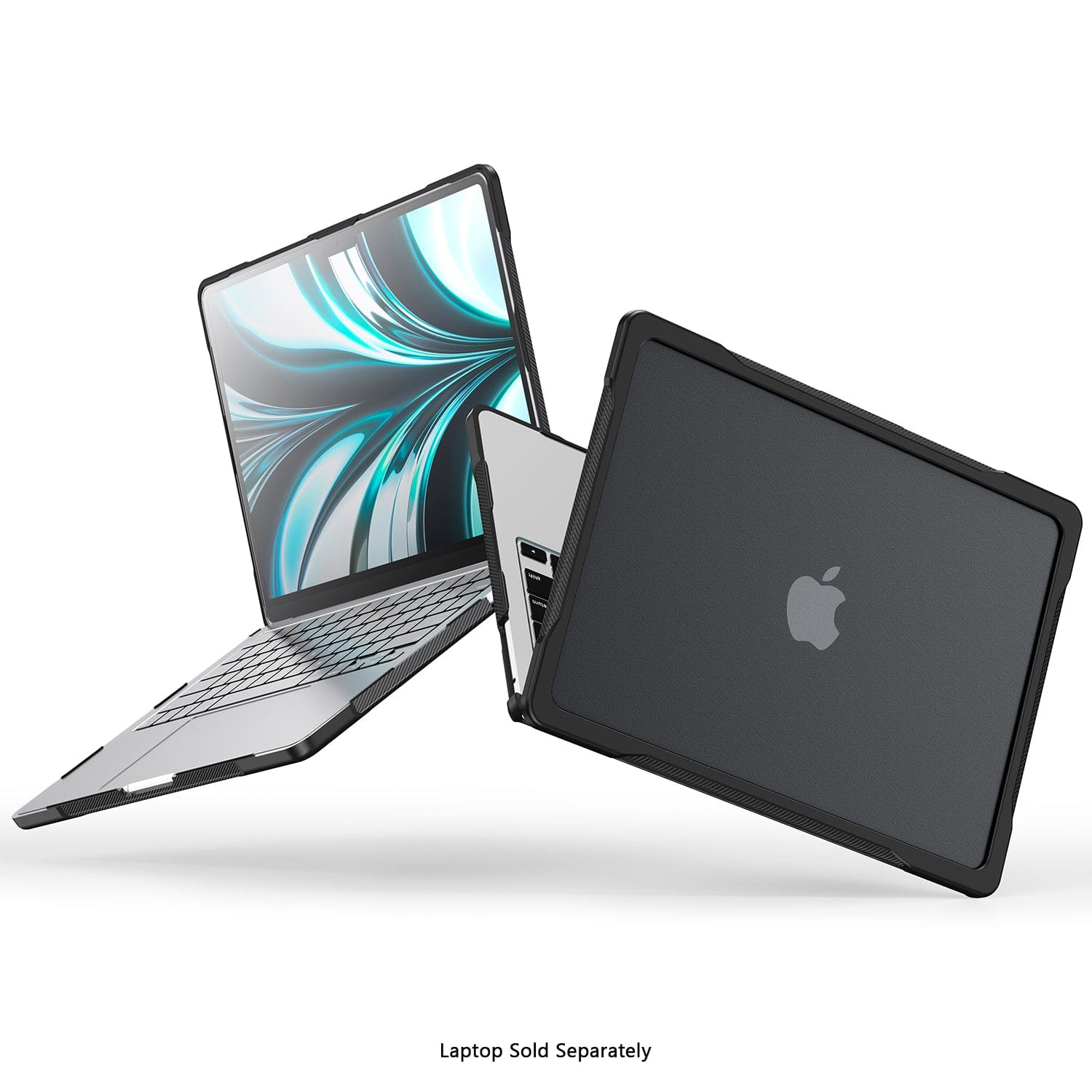 MacBook Air 13.6-inch (M3-M5) Clear/Black Case – Shock-Absorbing Corners | Raider Series