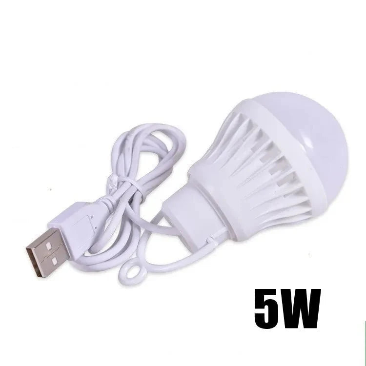 1/2pc 3W/5W/7W Usb Bulb Light Portable