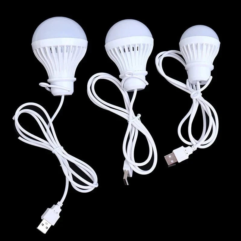 1/2pc 3W/5W/7W Usb Bulb Light Portable