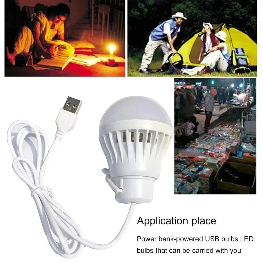 1/2pc 3W/5W/7W Usb Bulb Light Portable