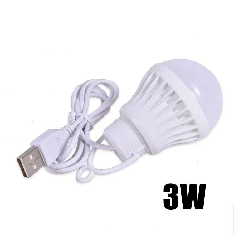 1/2pc 3W/5W/7W Usb Bulb Light Portable