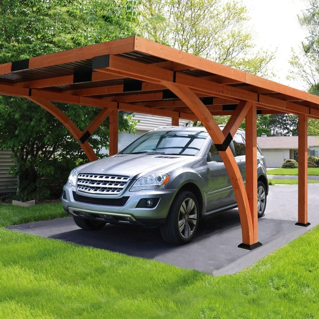 [12X18Ft] Premium Heavy-Duty Pine Wood Arc-Shaped Carport With Me