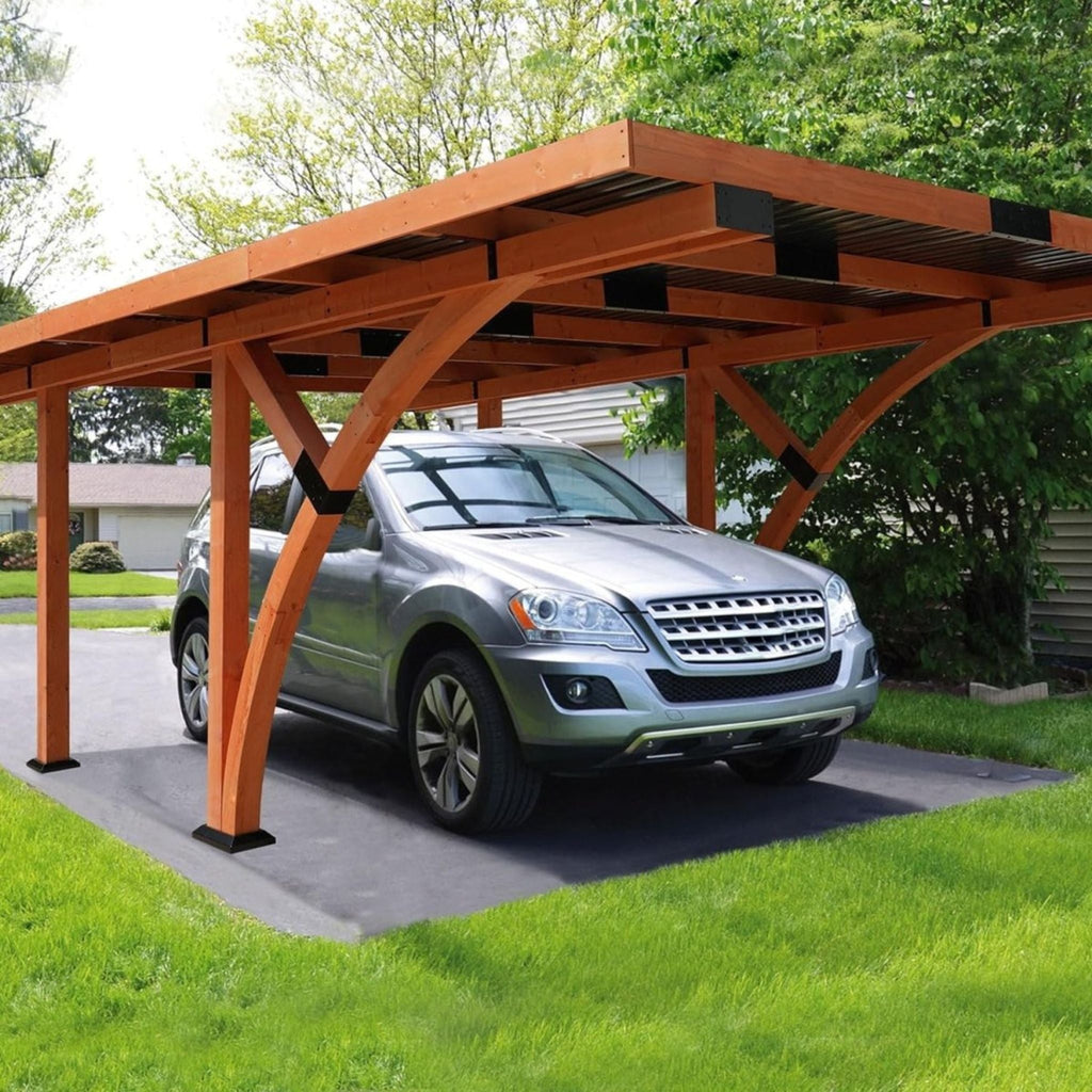 [12X18Ft] Premium Heavy-Duty Pine Wood Arc-Shaped Carport With Me