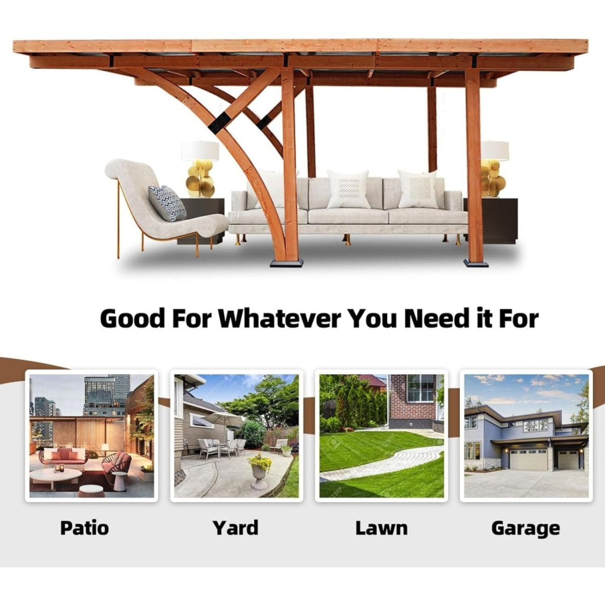 [12X18Ft] Premium Heavy-Duty Pine Wood Arc-Shaped Carport With Me