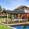 [12X20Ft] Premium Outdoor Double-Layer Galvanized Steel Hardtop G