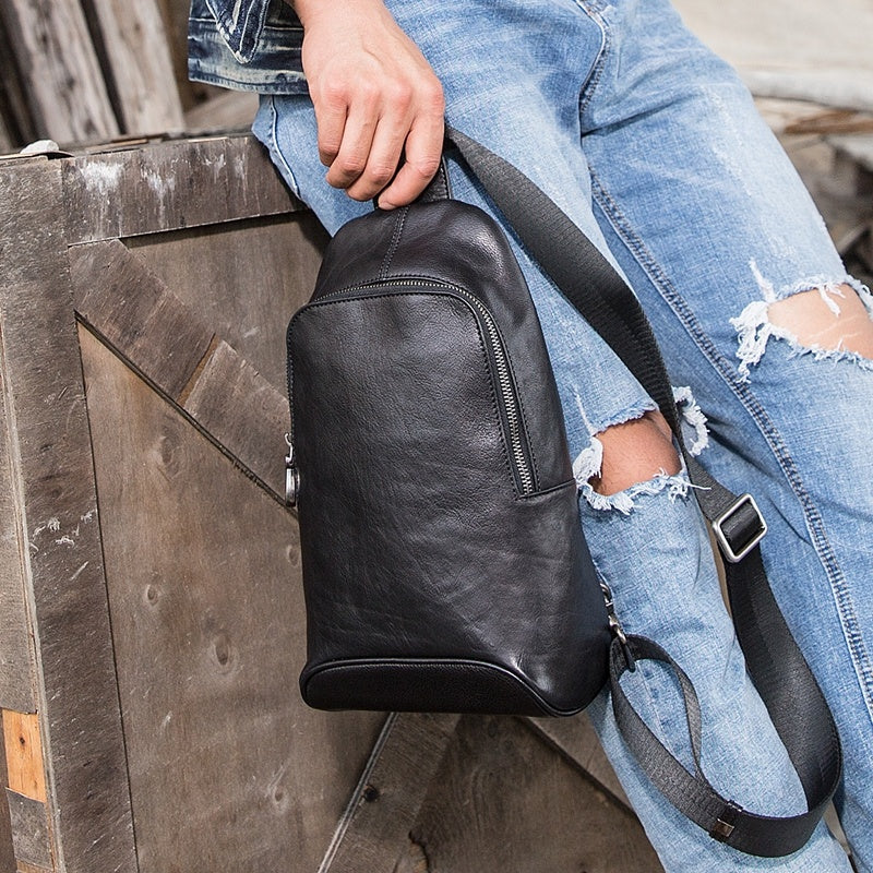 Men's Vintage Cowhide Cross-body Bag