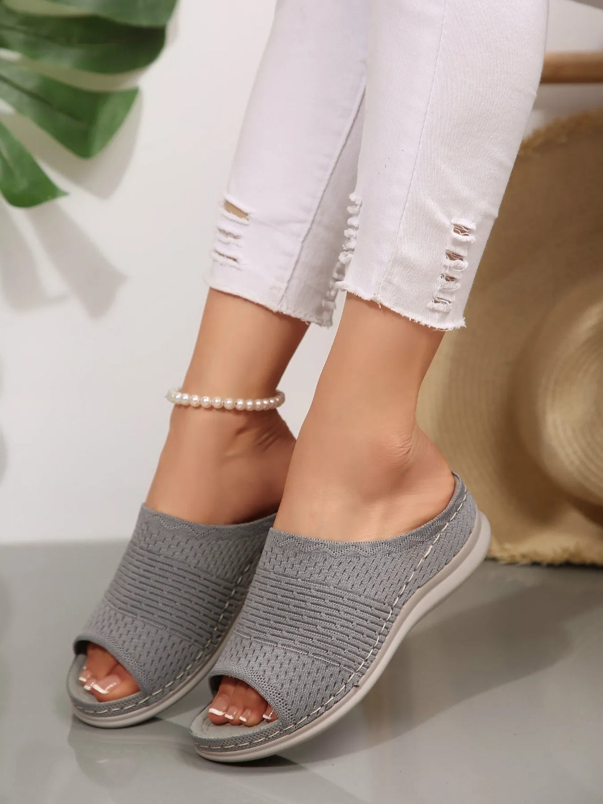 Mesh Open Toe Sandals