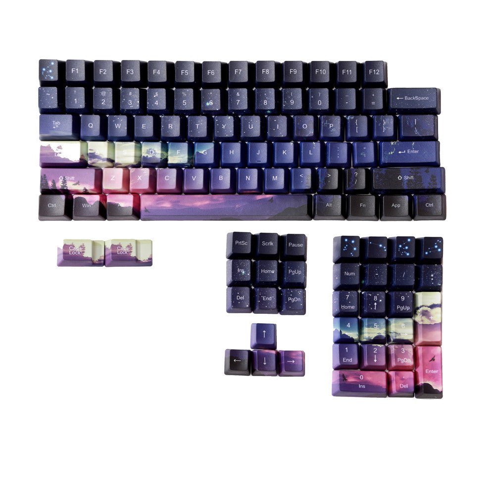 Sunset Starry Sky PBT Keycaps