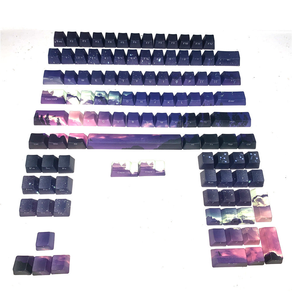 Sunset Starry Sky PBT Keycaps