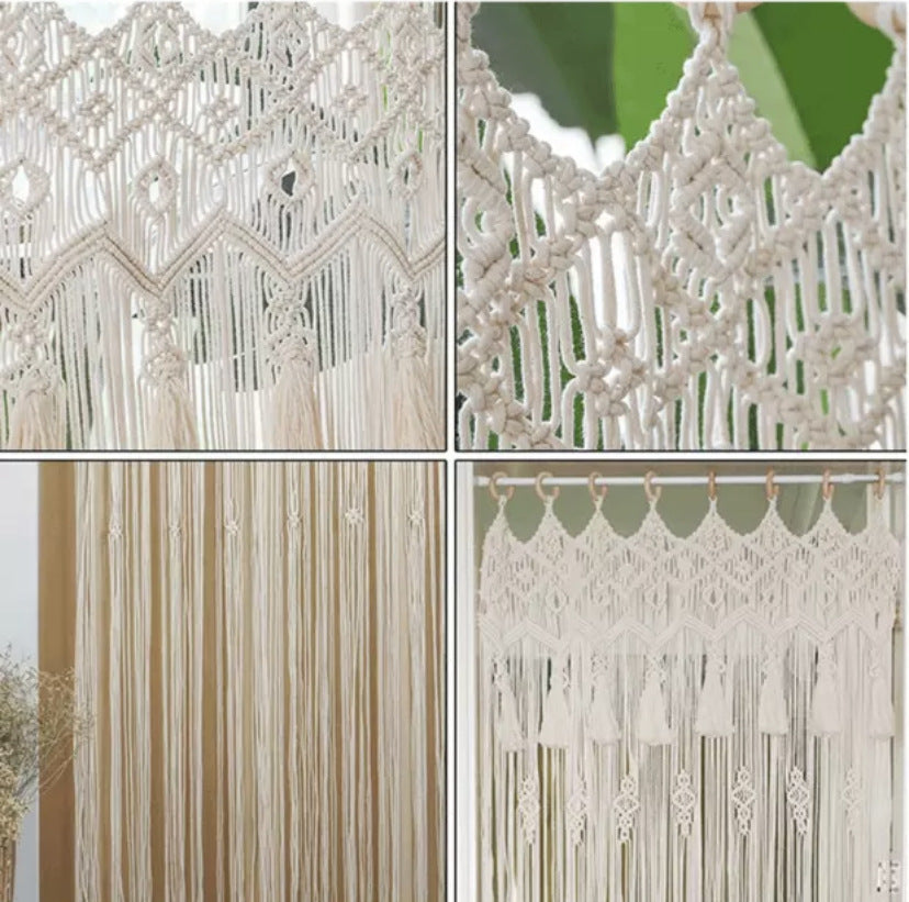 Hand-Woven Bohemian Tapestry Curtain