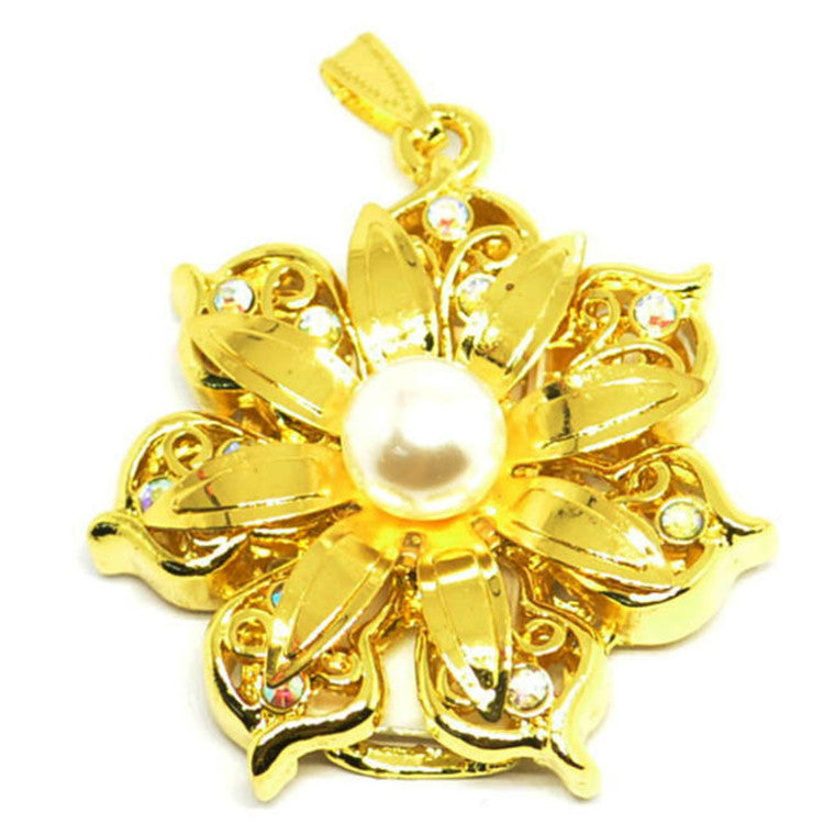 Diamond-Studded Metal Rose Flower USB Drive