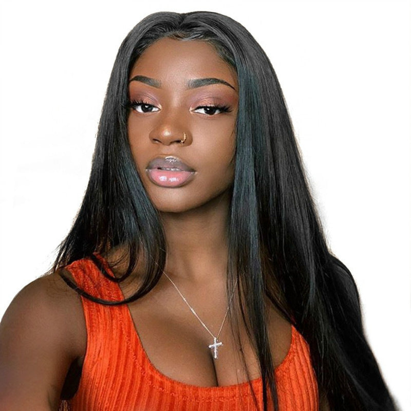 Long Straight Chemical Fiber Headgear Wig