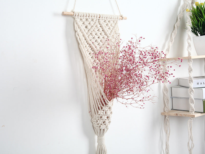 Woven Net Bag, Flower Basket, Wall Decor