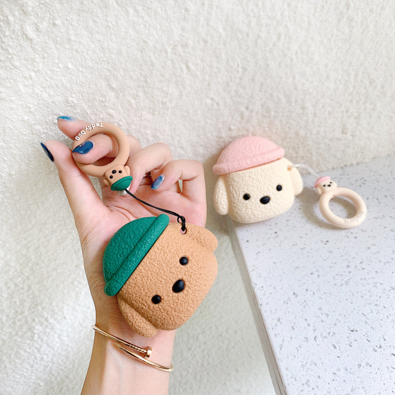 Cartoon Dog Hat Protective Case for Apple AirPods
