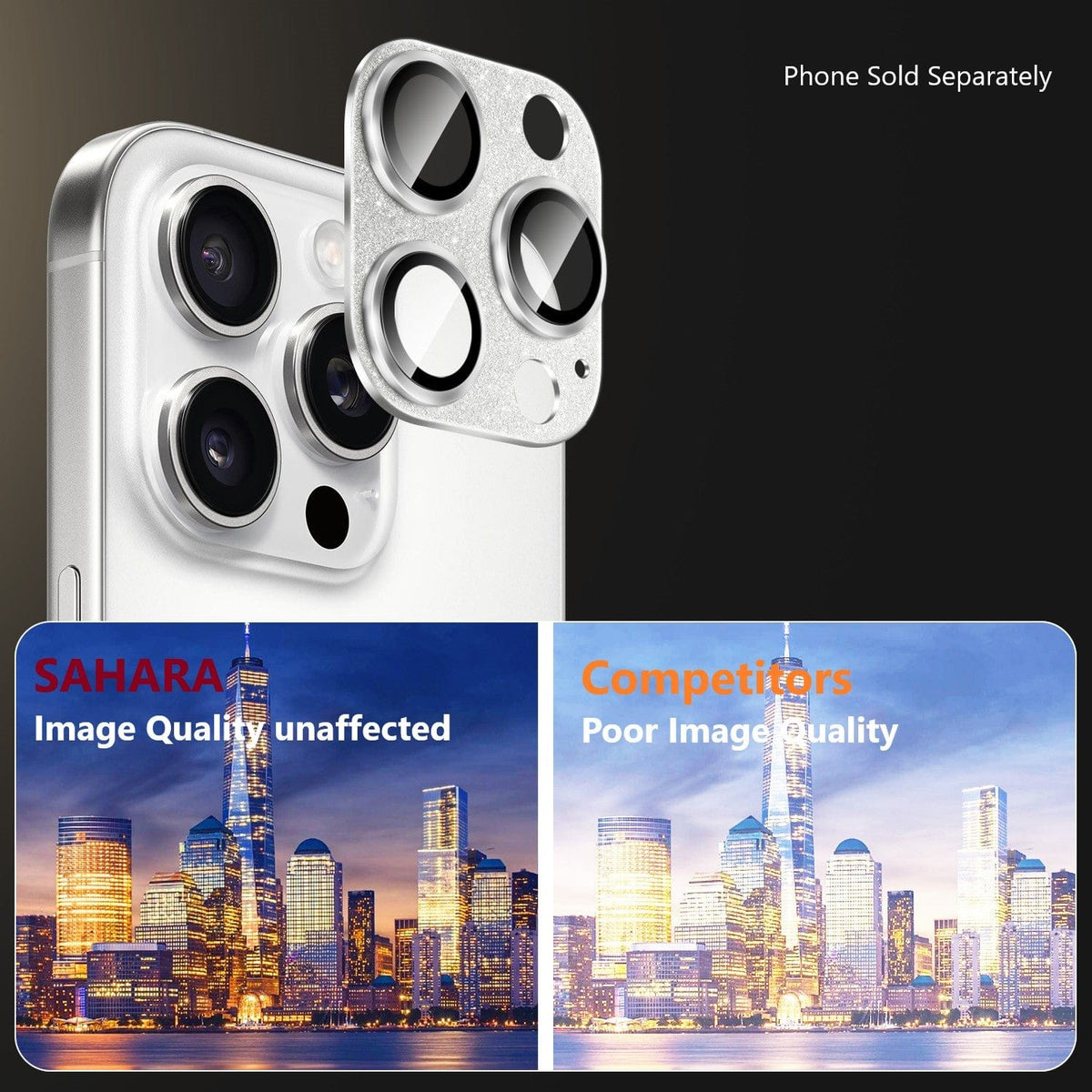 iPhone 16 Pro/Pro Max Camera Lens Protector - Ultra-Strong, Flexible Glass, 2- Pack | ZeroDamage