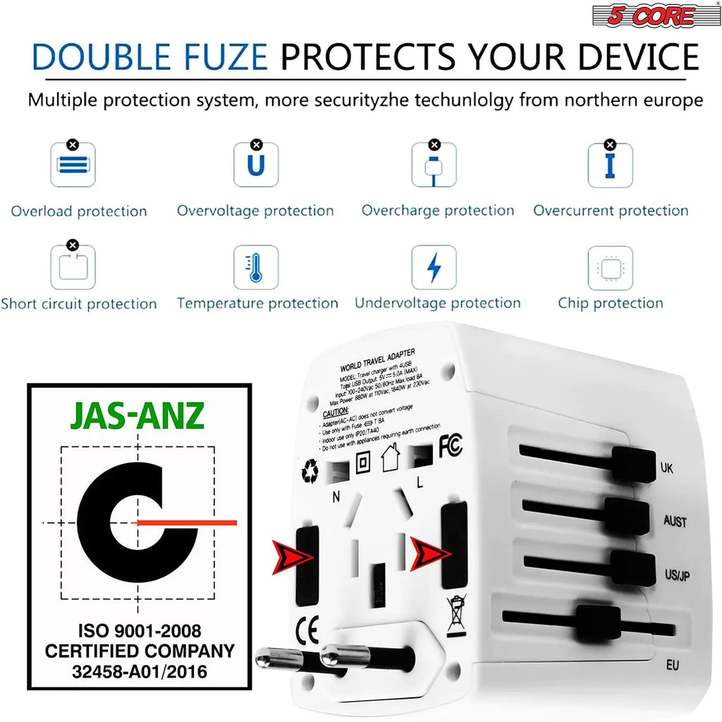 Universal Travel Adapter International Power Adapters 3